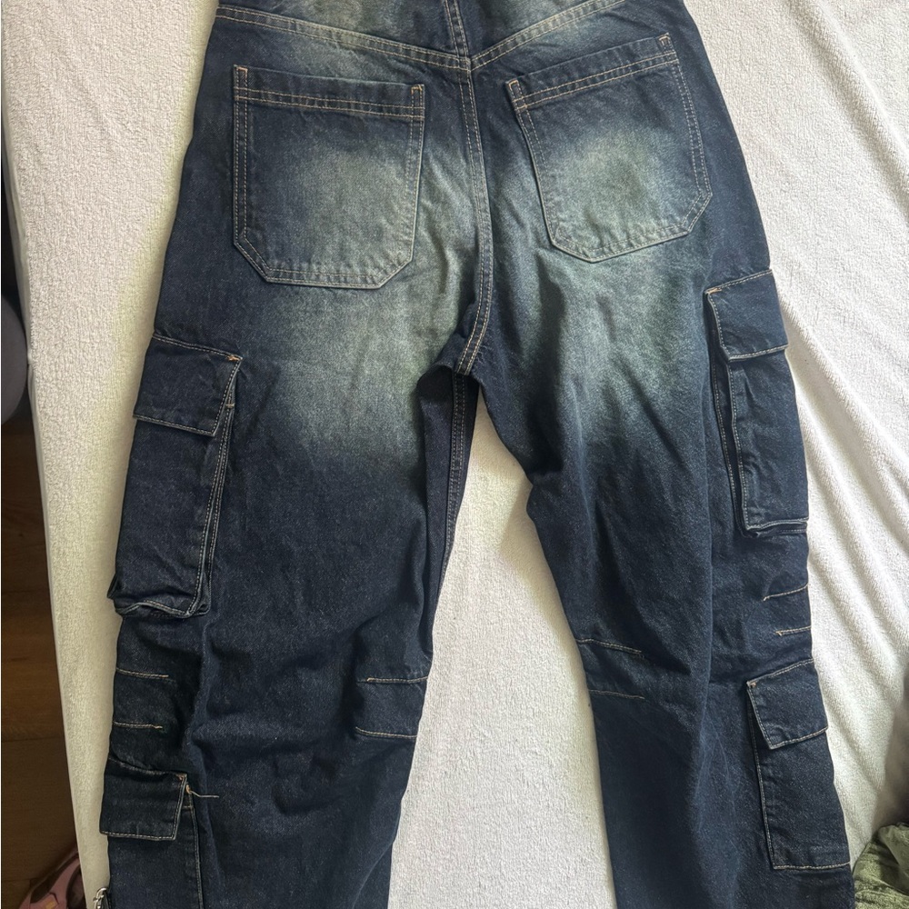 Stylish Blue Cargo Jeans